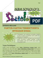 Ukbm 5-P2 Sosio - Kelas Xi - KD 3.5 Faktor Integrasi Sosial PDF