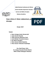 Caso clínico de dolor abdominal, palidez y síncope en paciente con rasgo drepanocítico