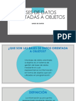 Bases de Datos Orientadas A Objetos