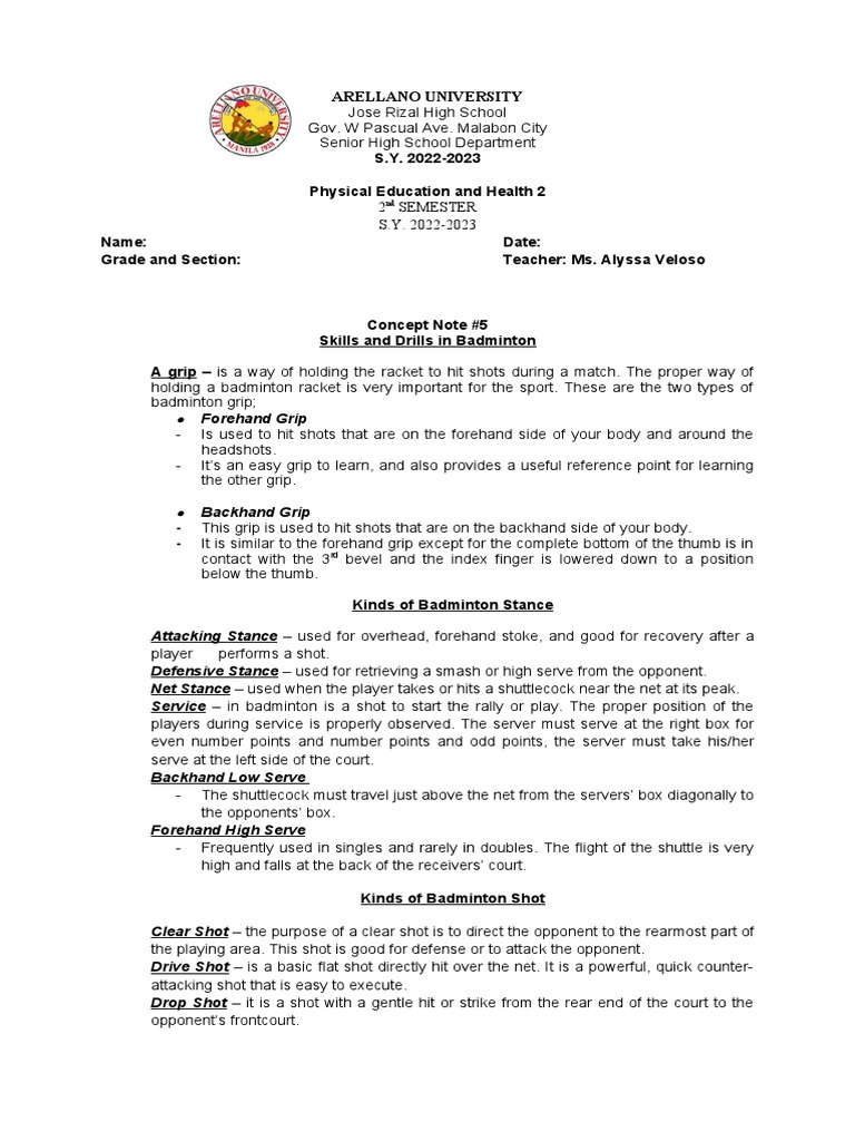 CN 5 Skills and Drills in Badminton PDF Athletic Sports Sports