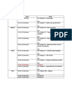 Maths Schedule Grade 8