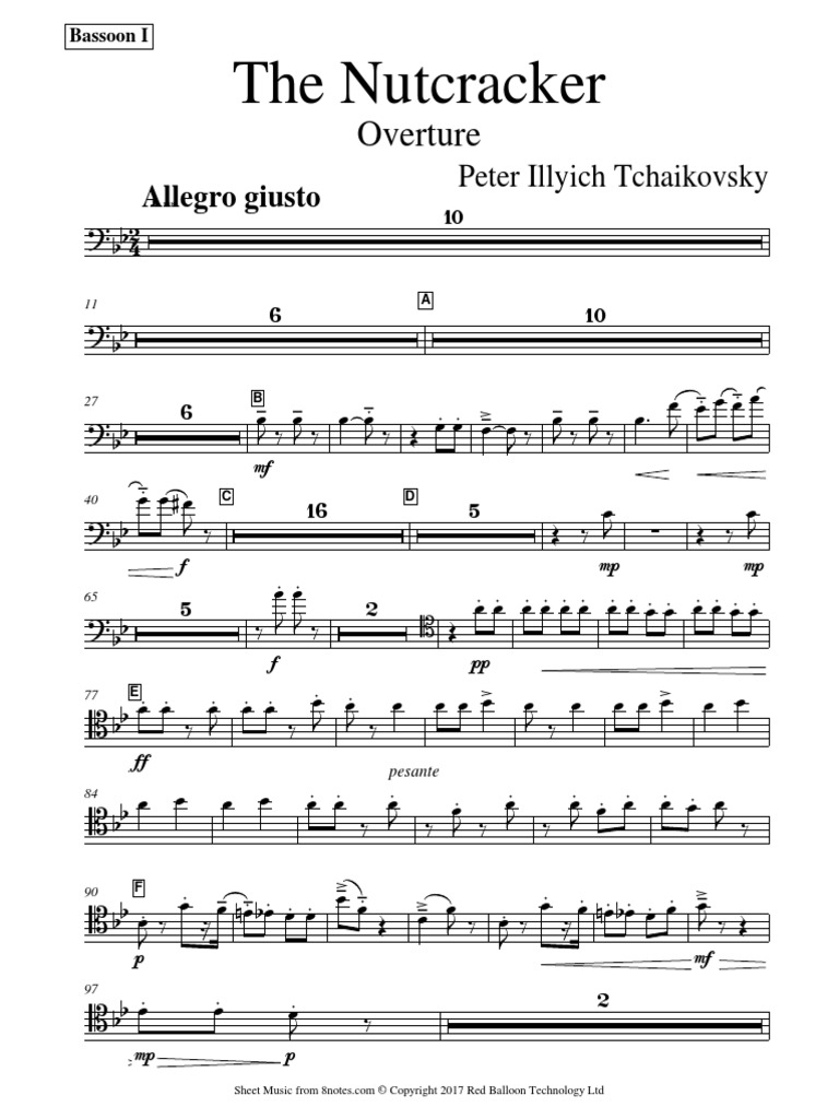 Full Nutcracker Ballet Score Overture bn1 PDF
