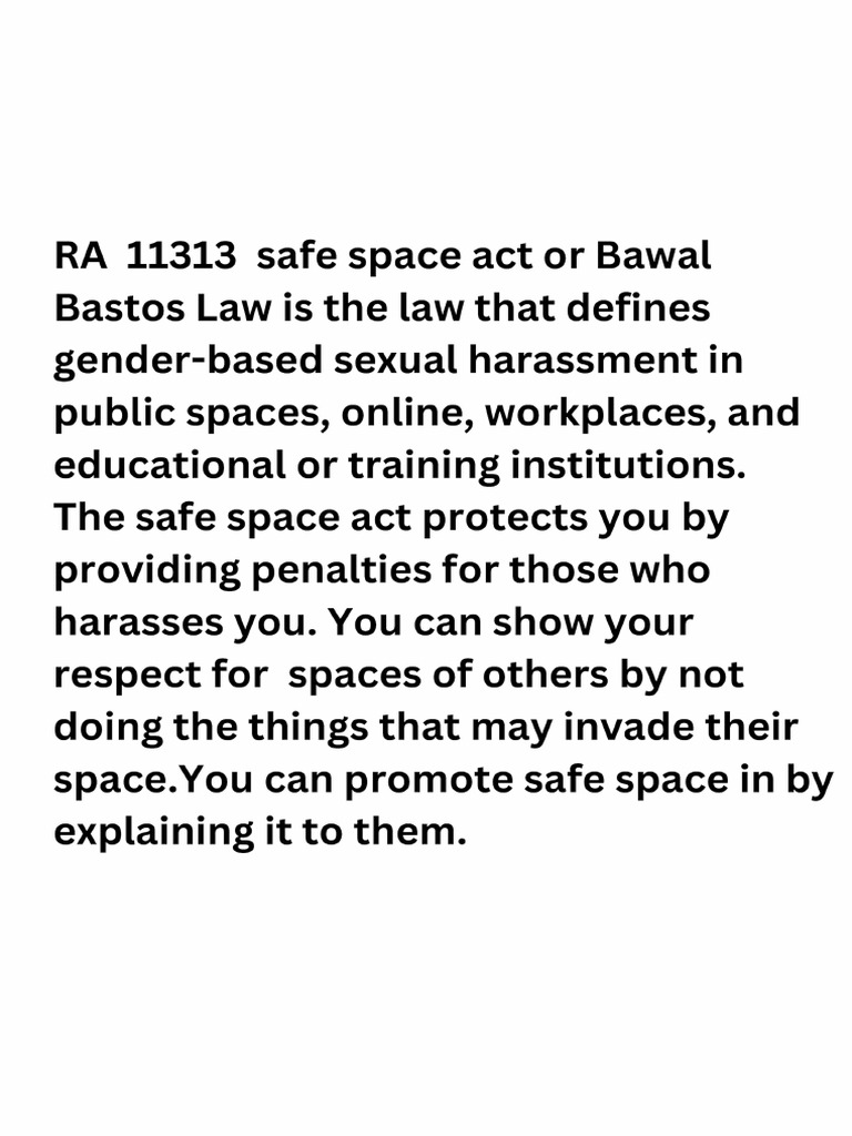 safe space act essay