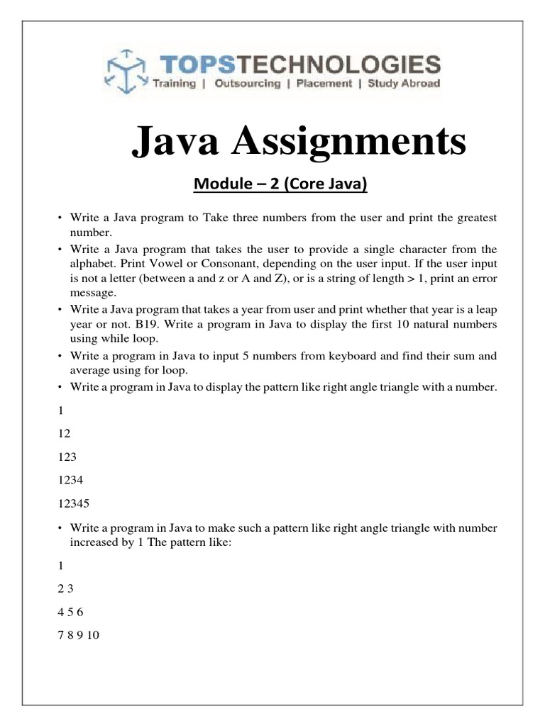 Java Assignment 1 | PDF