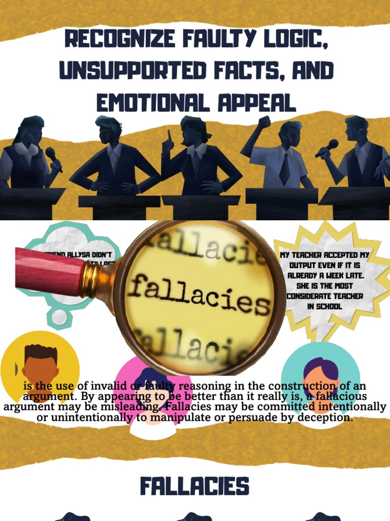 Recognize Faulty Logic J Unsupported Facts J and Emotional Appeal PDF