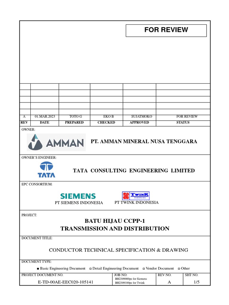 Sechnical Specification Drawing | PDF