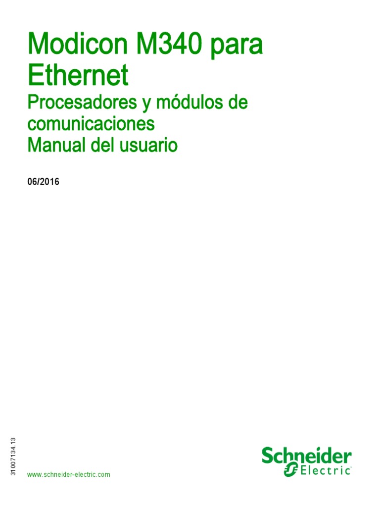 Modicon M340 para Ethernet: Procesadores y Módulos de Comunicaciones ...