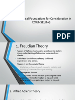 Psychological Foundations For Consideration in COUNSELING