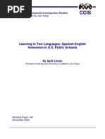 Learning in Two Languages: Spanish-English Immersion in U.S. Public Schools