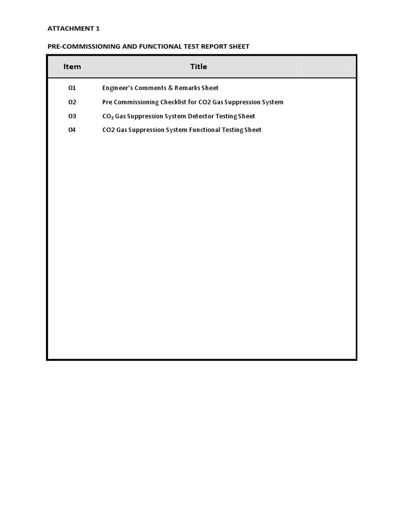 CO2 Gas Suppression System Testing Report | PDF | Electrical ...
