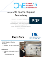 Corporate Sponsorship and Fundraising