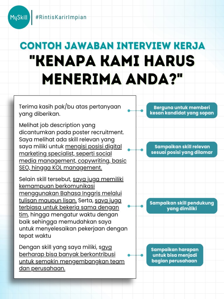 Contoh Jawaban Interview Digital Marketing | PDF | Karier & Perkembangan