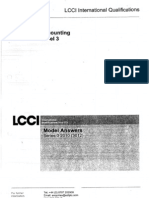 LCCI Accounting Level 3 Model Answers Series 3 2010 (3012)