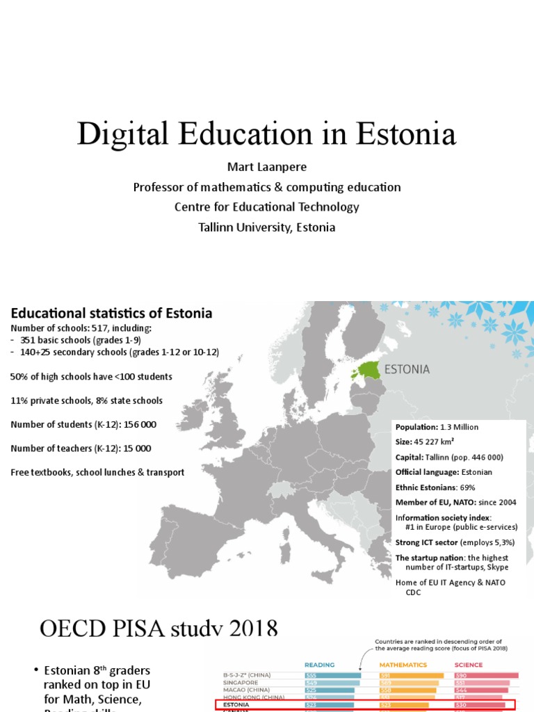 Digital Education in Estonia 2023 | PDF | Estonia | Teachers
