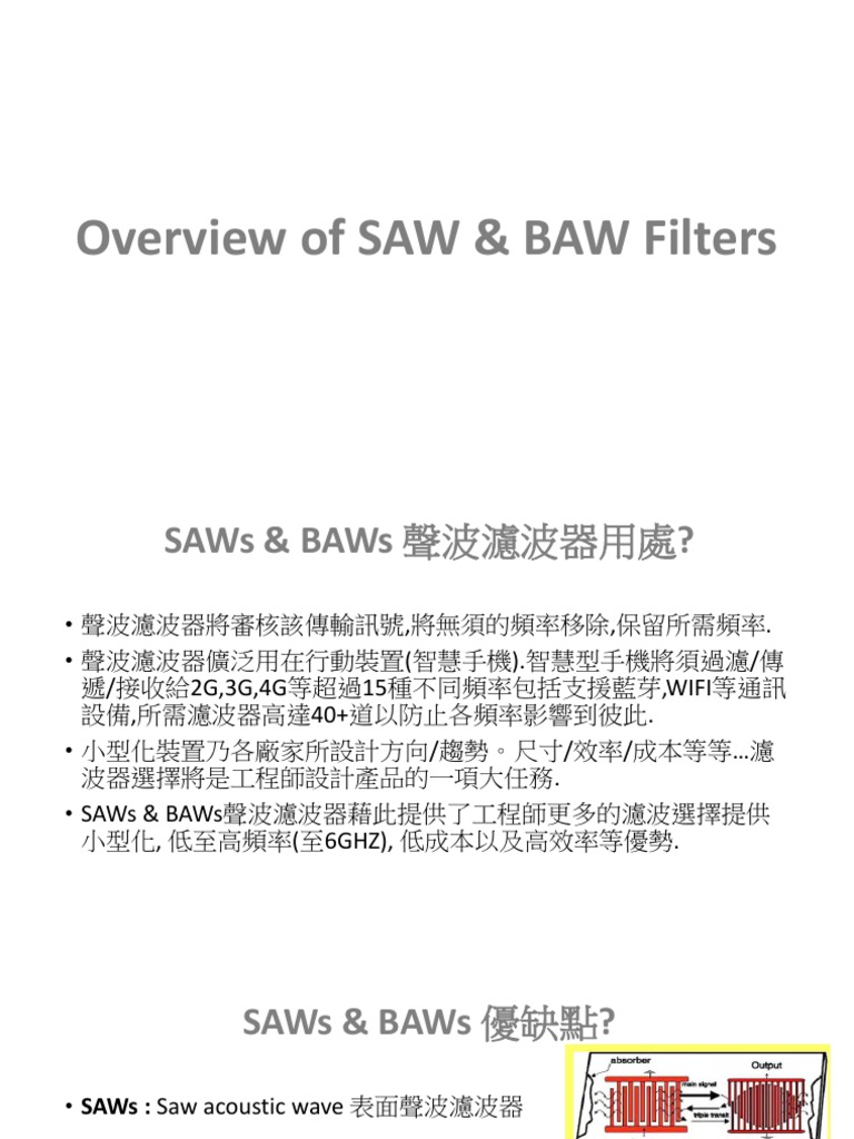 Overview of SAW & BAW Filters.pdf PDF