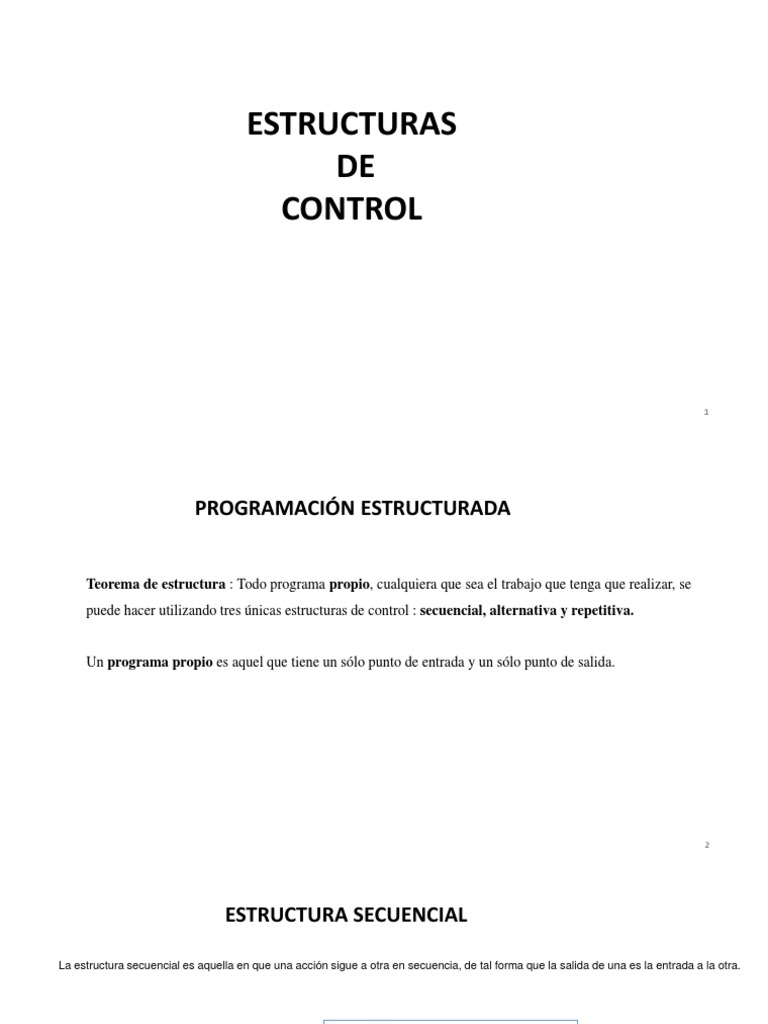 Estructuras de Control en Programación | PDF | C ++ | Informática