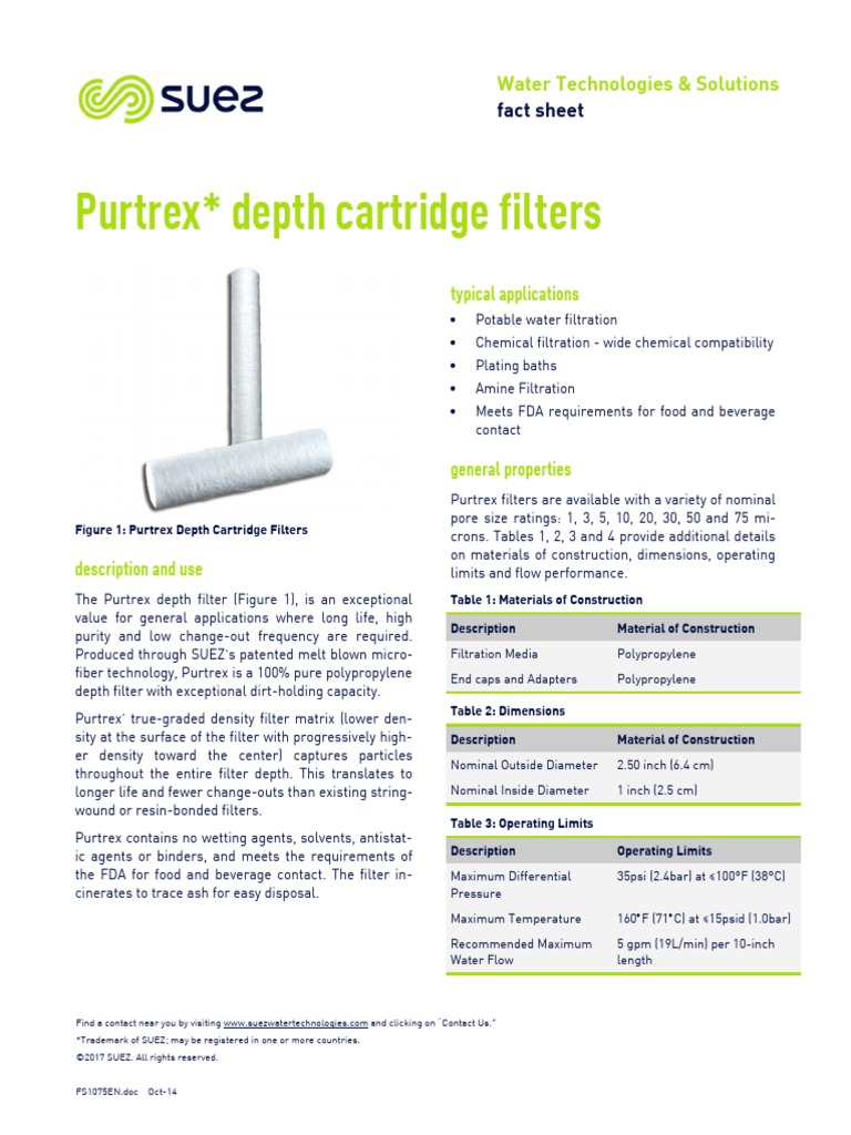 SUEZ PurtreX PDF Filtration Building Engineering
