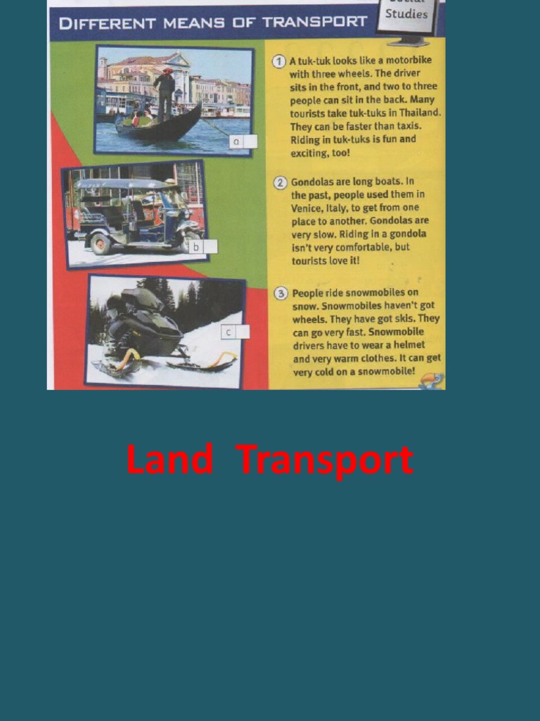 Past and Present Transport Modes | PDF