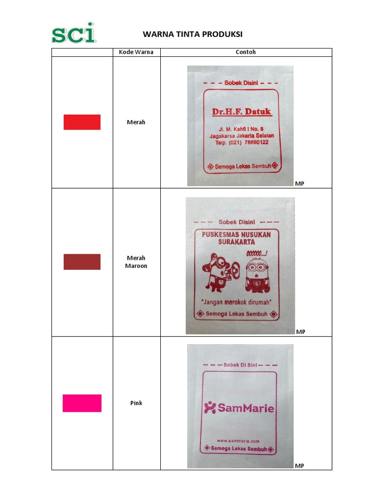 #Warna Tinta Produksi PDF | PDF