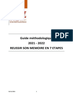 Guide Méthodologique Mémoire 2021 - 2022 - PR PDF