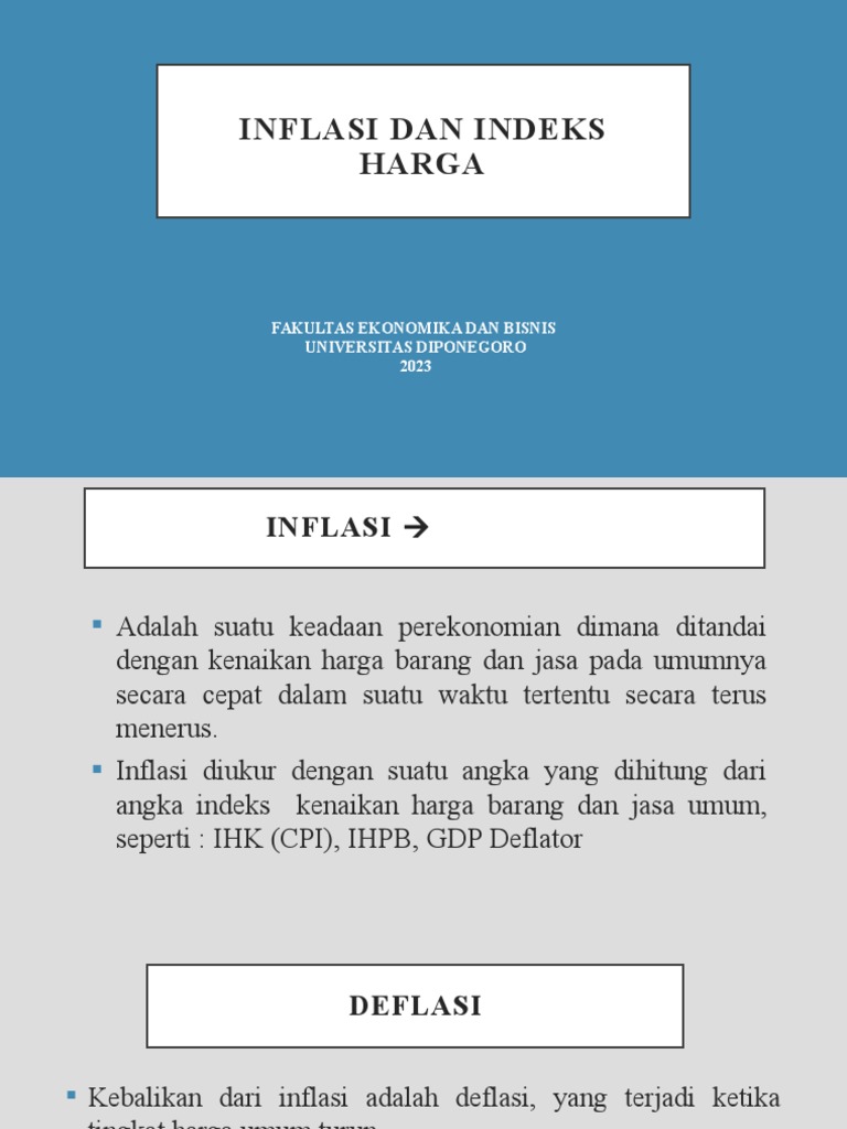 Inflasi dan Indeks Harga 2023 | PDF