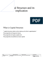 Capital Structure and Its Implication
