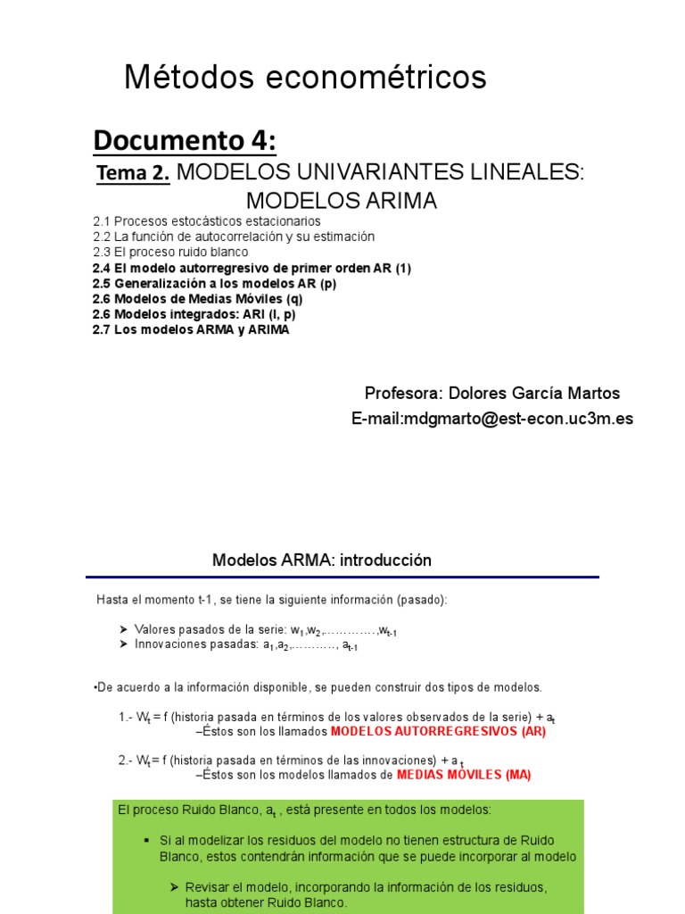 Documento 4. Modelos Univariantes Lineales - Modelos ARIMA 14102022 ...