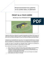 Projet de La Tour Carrée: SAÉ 4.4: Dimensionnement de Systèmes Pour Assurer Le Confort Dans Un Bâtiment