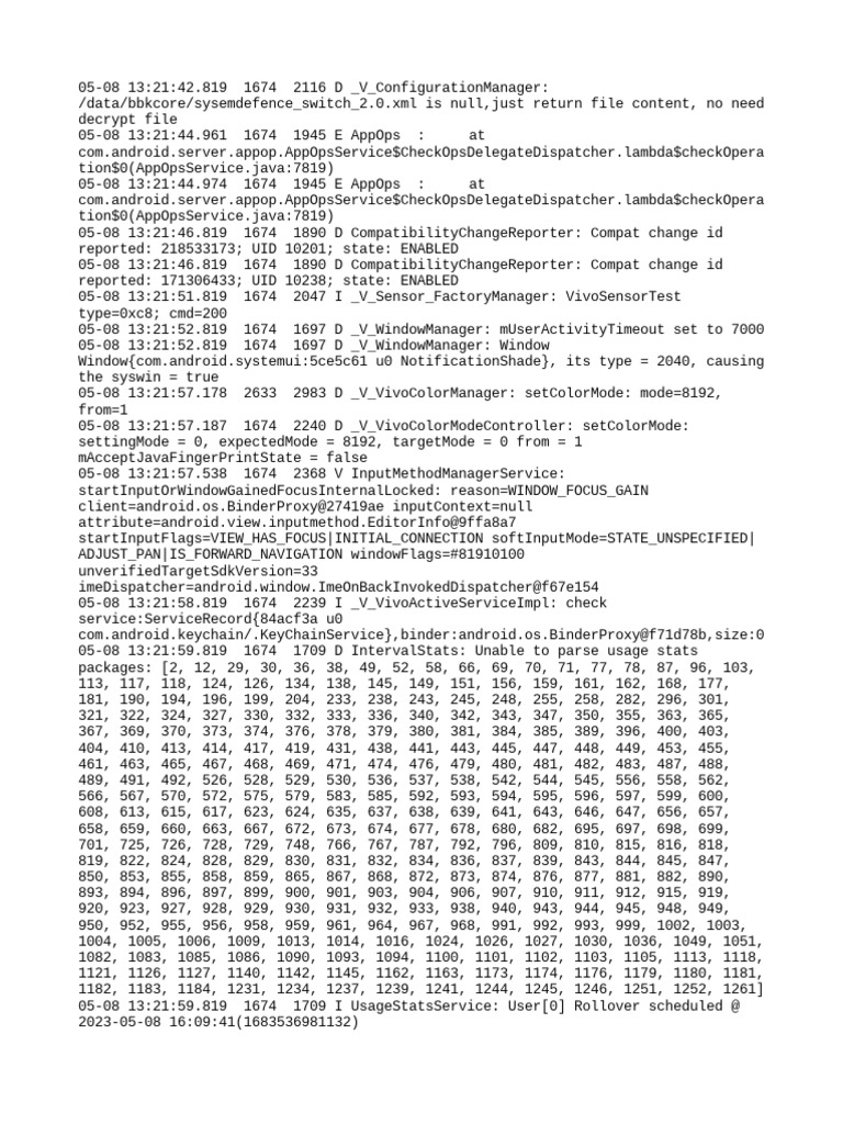 App Operations and Compatibility Logs | PDF | Digital Technology ...
