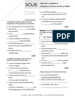 Focus1 2E Unit Test Vocabulary Grammar UoE Unit7 GroupB PDF