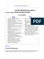 Physician Assisted Suicide (Pros & Cons, Arguments For and Against, Advantages & Disadvantages of Euthanasia or Doctor-Assisted Suicice)