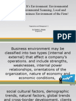 The Business Environment