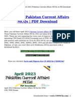 April 2023 Pakistan Current Affairs MCQs in PDF Download