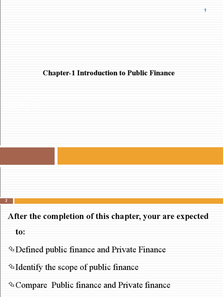 Chapt 1 Introduction To Public Finance PDF Public Finance Economies