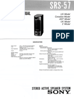 Sony SRS-57 Service Manual