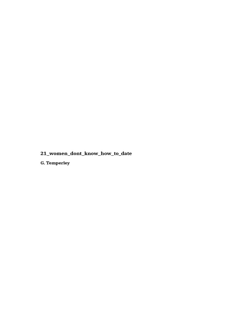21 women dont know how to date pdf pdf mujer mente