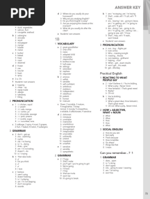 English File Intermediate WB 1-5 Answer Key
