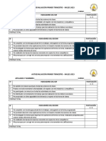 Autoevaluación Primer Trimestre