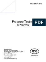 MSS SP 61-Pressure Testing of Valves