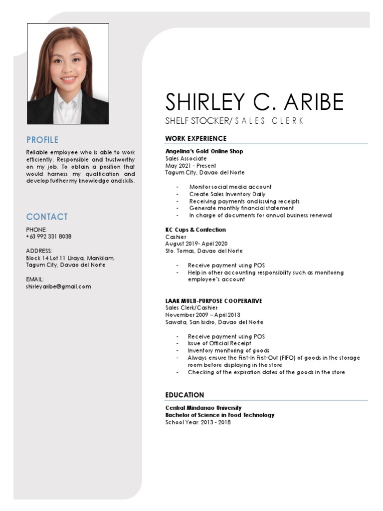 Shelf Stocker PDF Point Of Sale Service Industries