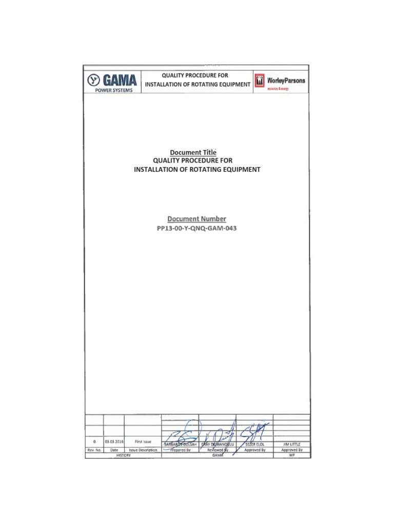 Rotating Equipment Installation Guide | PDF | Screw | Engineering Tolerance