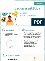 Significados e Estética: 1 Série Aula 7 - 2 Bimestre