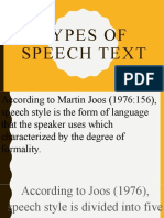 Types of Speech Text