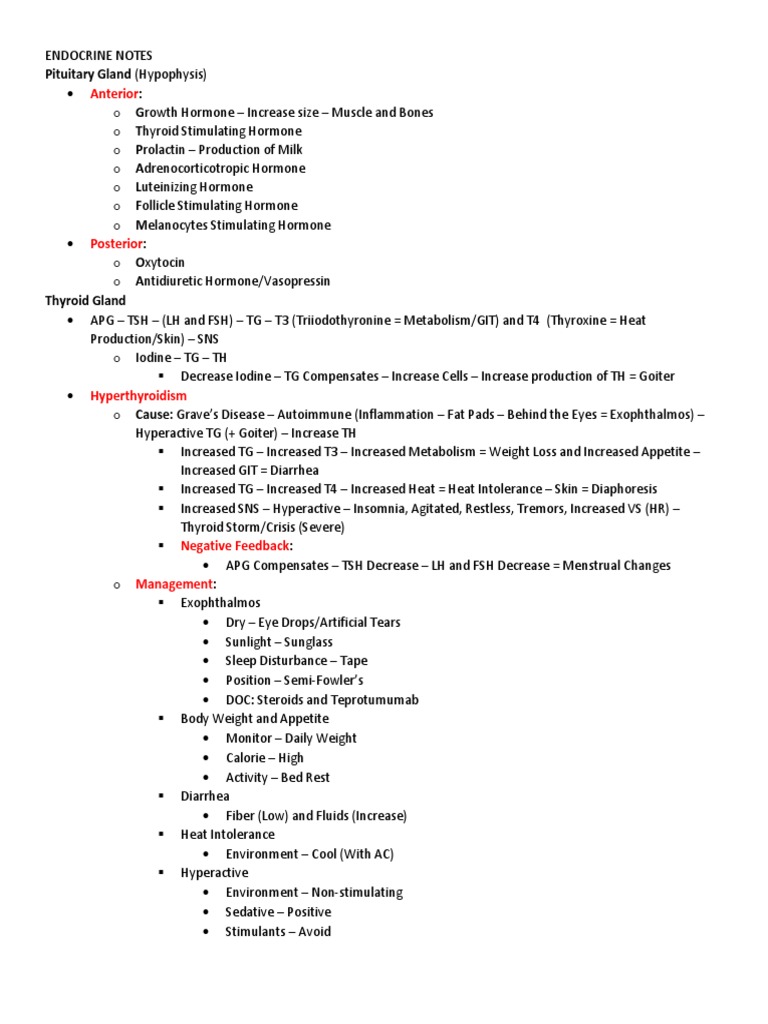 Endocrine system intelligence overview