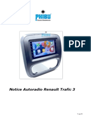 Notice Autoradio Trafic 3, PDF
