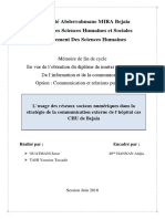 L'usage Des Réseaux Sociaux Numériques Dans La Stratégie de La Communication Externe de L'hôpital PDF