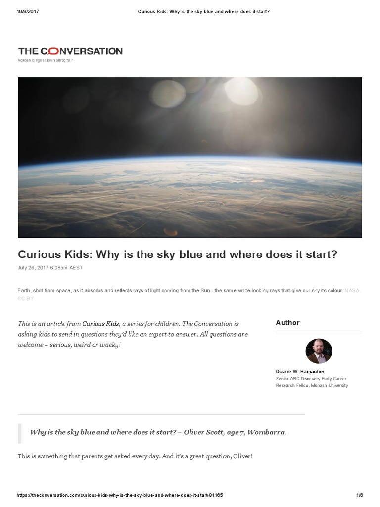 Why Is the Sky Blue? | PDF | Light | Sunset