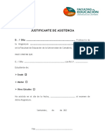 Justificante Asistencia Examen PDF