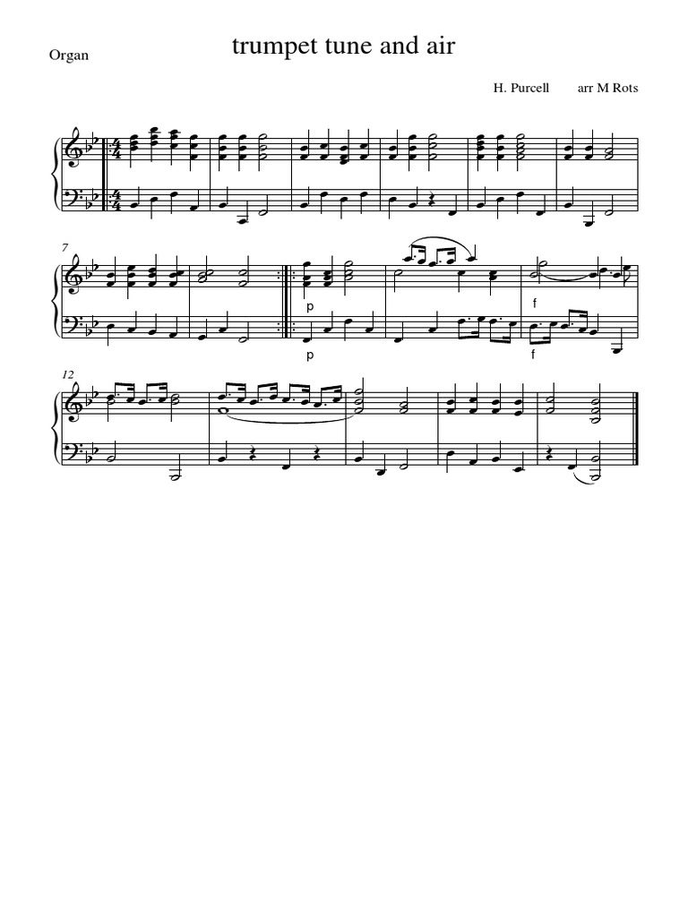 Trumpet - Tune - and - Air - Transpo - Short - Organ | PDF