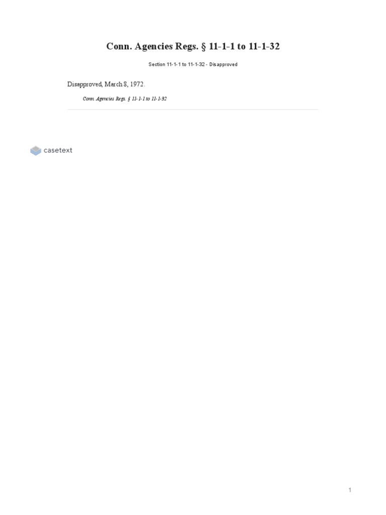 Section 11-1-1 To 11-1-32 - Disapproved | PDF